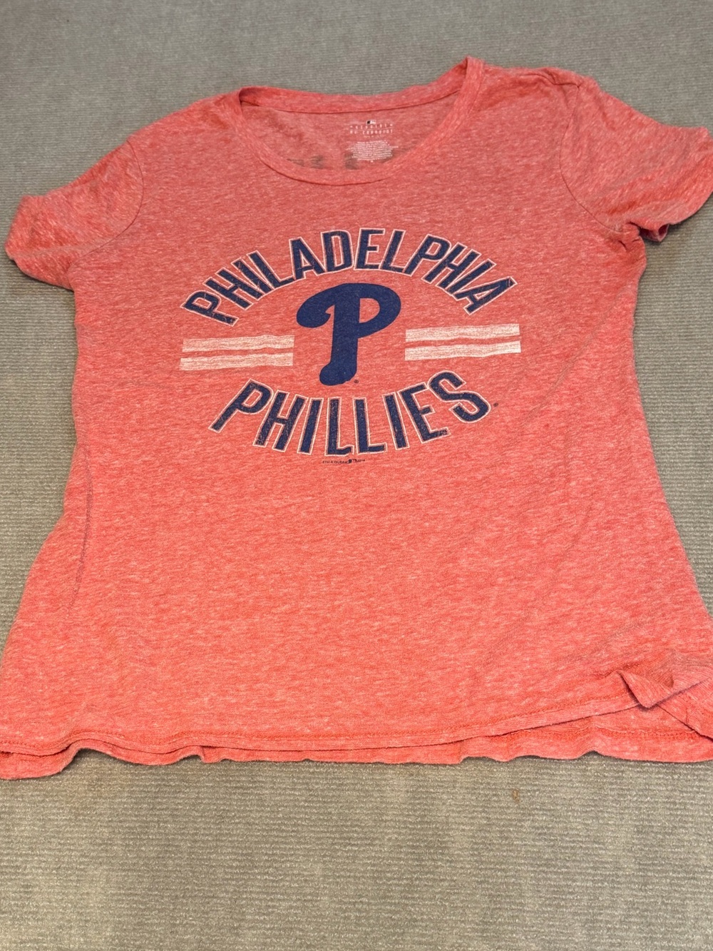 Vintage 2014 Philadelphia Phillies New Era Burnout Tee Women’s Medium MLB